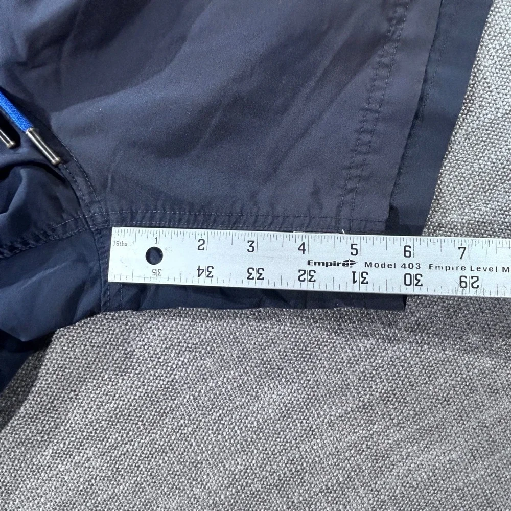 Lands' End Swim Trunks Mens Large 36-38 Navy Blue Excellent Nautical Anchor 1426